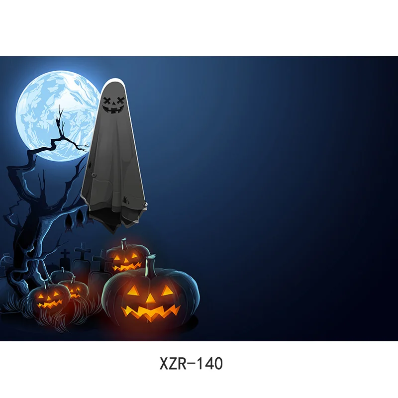 SHUOZHIKE Halloween Backdrop Pumpkin Lantern Castle Forest Moon Baby Photography Background For Photo Studio Props WS-05