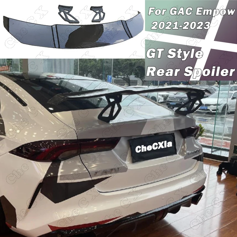 For GAC Empow 2021-2024 Car Rear Trunk Lid Forged Carbon Fiber Kit Rear Spoiler Wings Exterior Tuning Accessories Parts GT Style