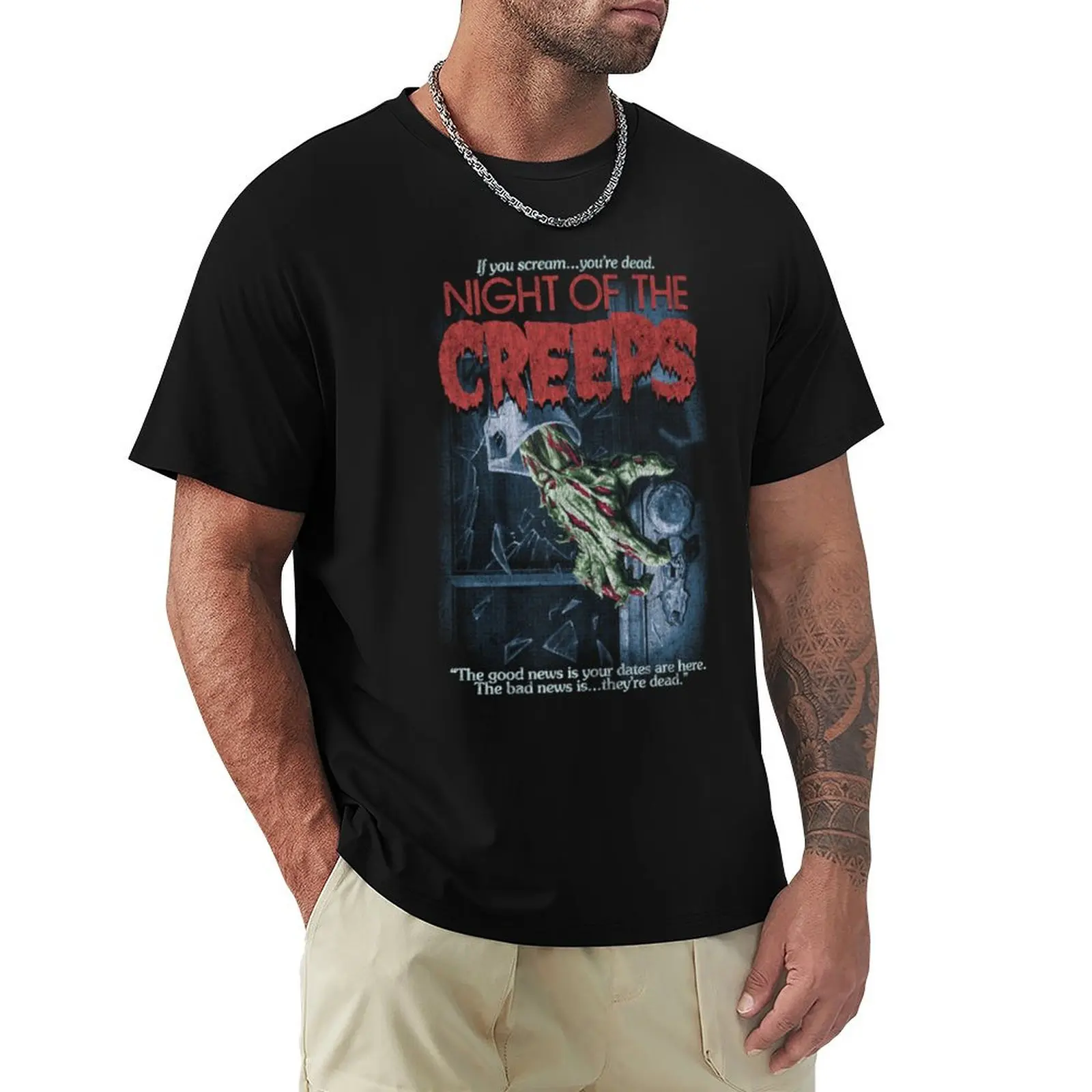 Night Of Thé Crééps, Vintágé, cúlt clássic T-Shirt customs design your own plus sizes mens workout shirts