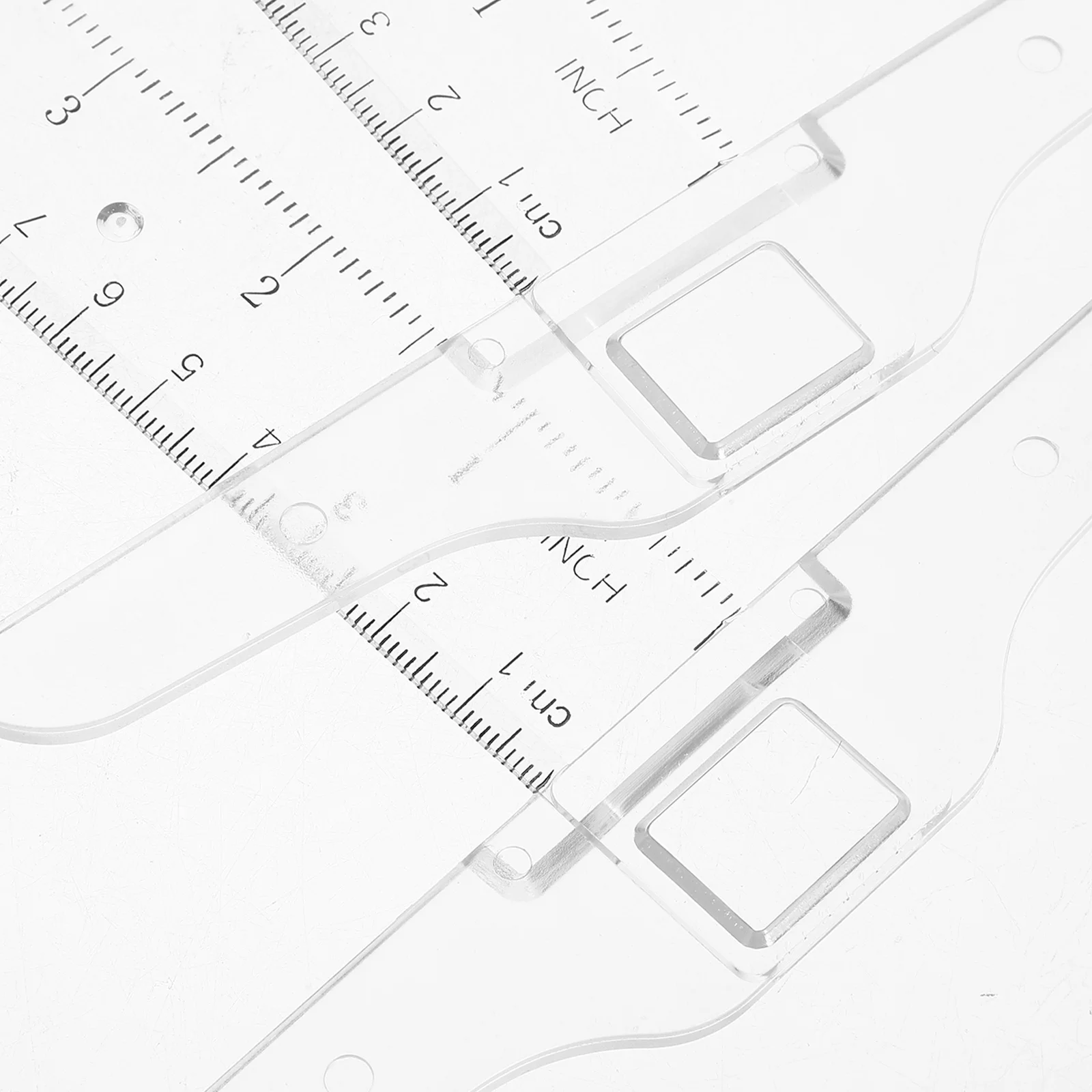 

2Pcs 30Cm T Type Ruler Clear Precision Scale Sturdy Measuring Tool for Office School Architecture Design Plastic Ruler