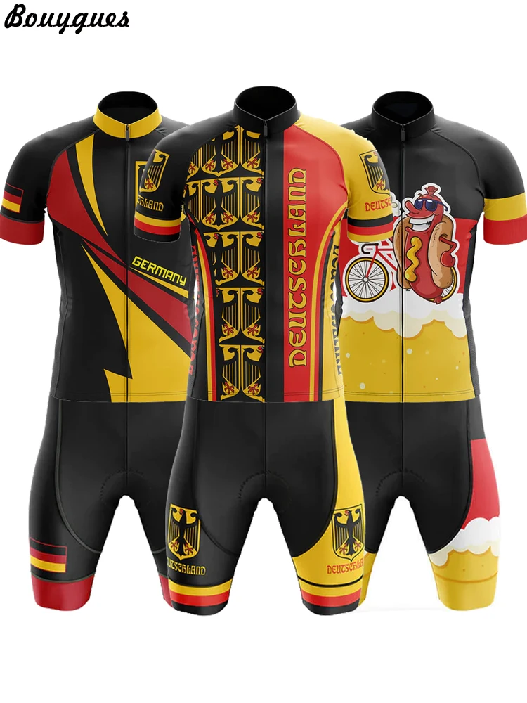 New Germany Team Maillot Ciclismo Hombre Outdoor Sport Short Cycling Jersey Set Breathable Racing Sport Bicycle Jersey Bike Wear