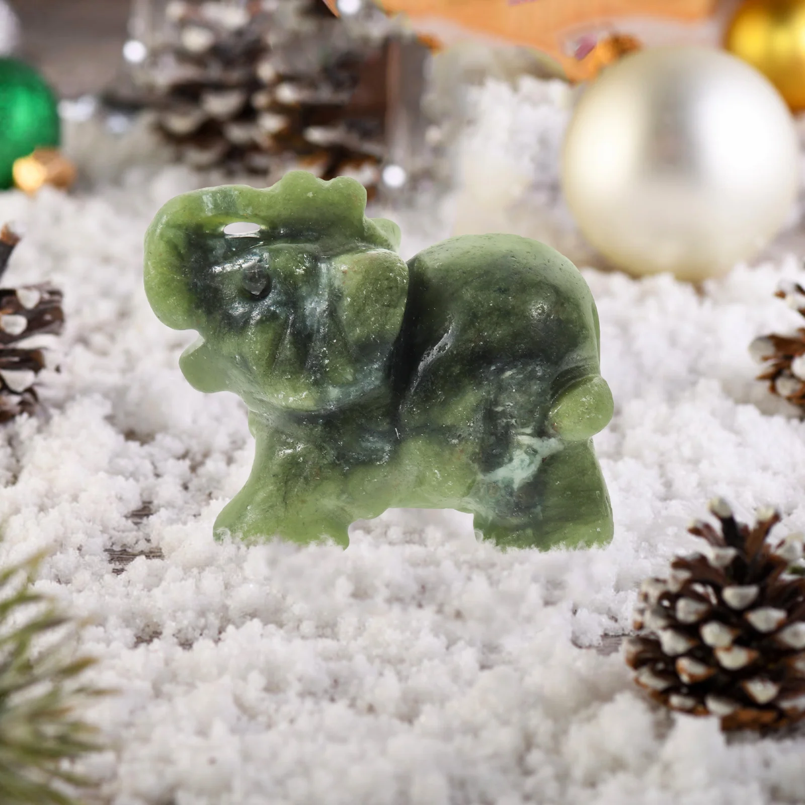 

Crystal Elephant Desktop Sculpture Flat Bottom Clear Craft Animal Decoration Perfect Gift for Home Office Elephant Sculpture