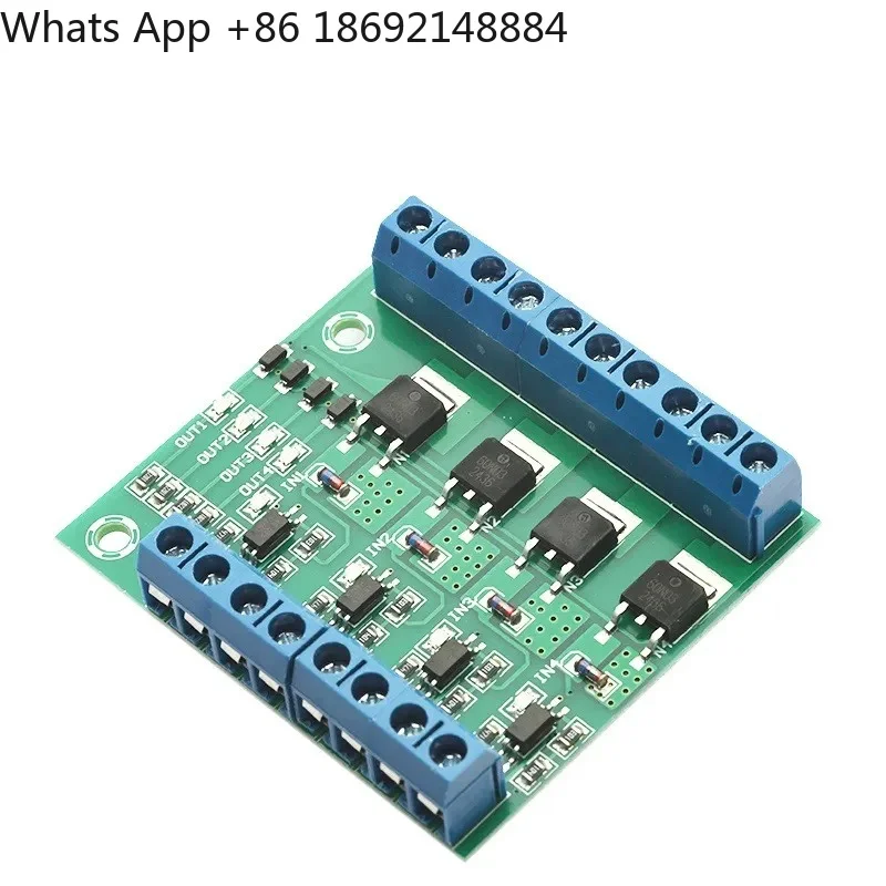 Four-way Module Circuit Board Driver Module with 4-way Optocoupler Isolation for DC