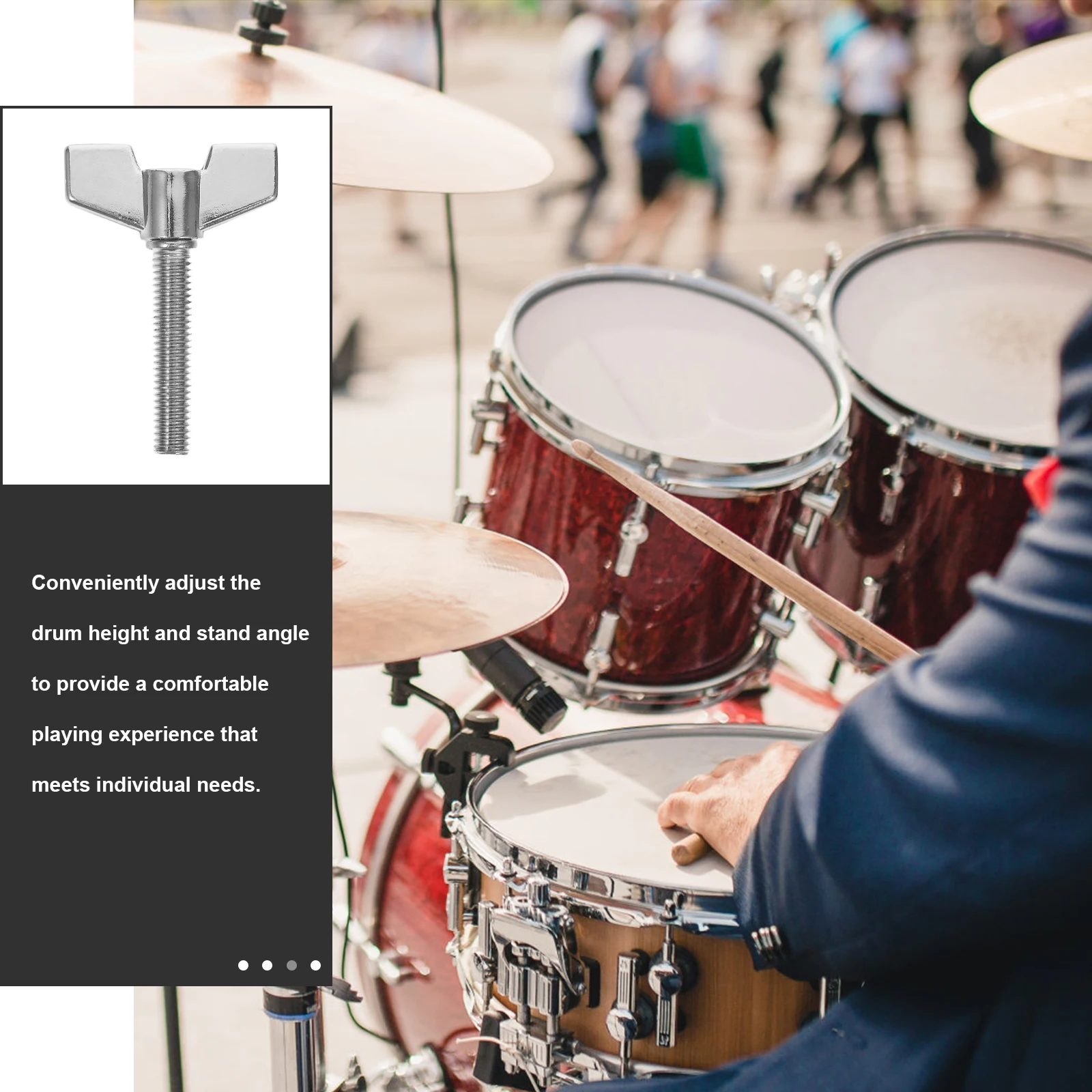 

2pcs Metal Wing Stand Replacement Parts Fastener Steel Set Hardware Replacement Nuts Stand Accessories For Cymbal Cymbal Wing