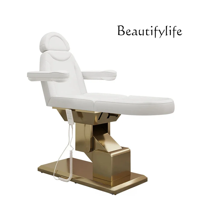 

High-end electric beauty bed lifting pattern embroidery bed designer model high-end new multi-function