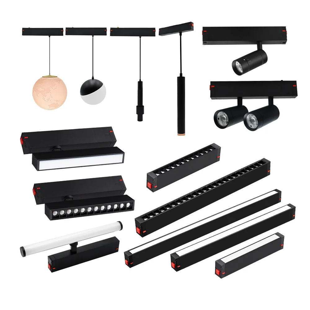 Indoor Ceiling Surface Mounted Magnet Rail System COB Magnet LED Track Light Showroom Aluminum Alloy Magnetic Track Light
