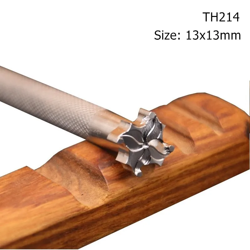 

TH214 Floral Medallion Stamp 13x13mm - 304 Stainless Steel Hyper-3D Punch for Leathercraft | Botanical Centerpiece Tool