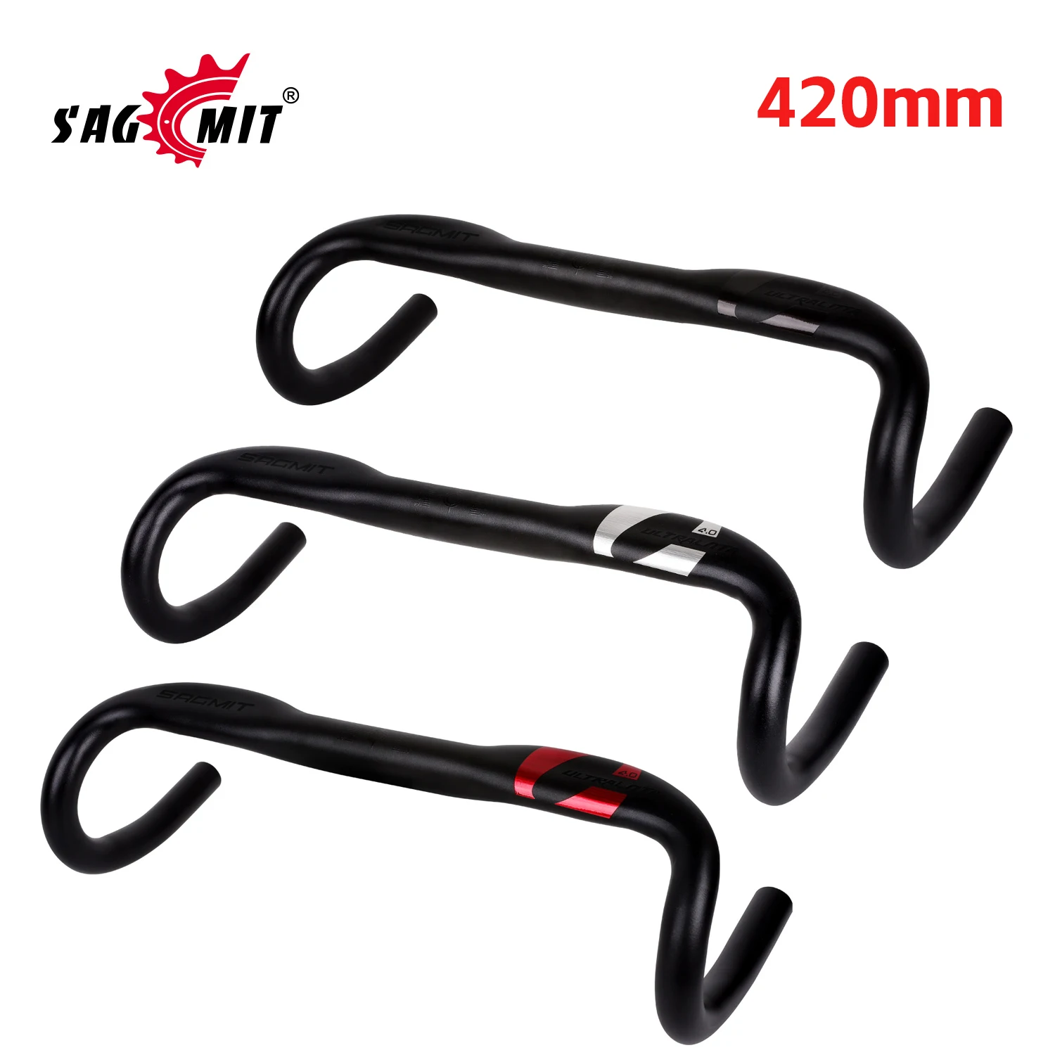 SAGMIT 420mm Road Bike Handlebar Full Aluminum Alloy Handlebar 31.8mm Ultra Light  Road Bicycle Handle Bar Bicycle Parts Bolany