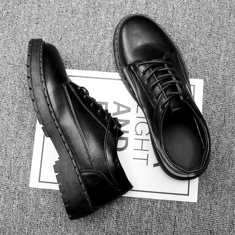 Legitimate Leather Hip Hop Hiking Shoes Man All Terrain Men's Shoes Luxury Golf Shoes Sneakers Sport Functional Losfers
