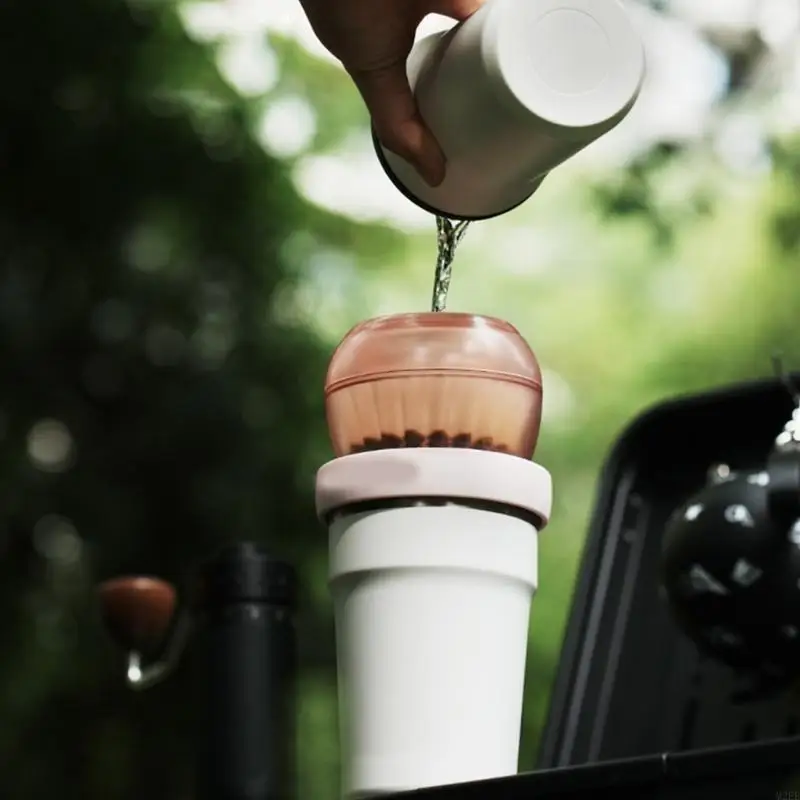 Stable Pouring over Coffee Splitters Featuring Reinforced Base Small Oval Design Perfect for Camping Hiking Adventures 