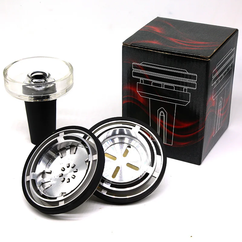 سيليكون الزجاج الشيشة نكهة التبغ حامل في نهاية المطاف الحرارية رئيس تشيتشا الشيشة وعاء الفحم شيشة الشيشة الملحقات #3