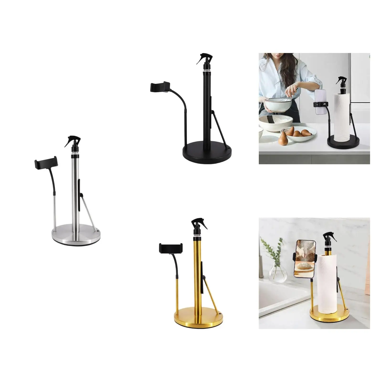 

Держатель для бумажных полотенец 3 в 1, кухонный диспенсер для рулонов для кухонной домашней столешницы