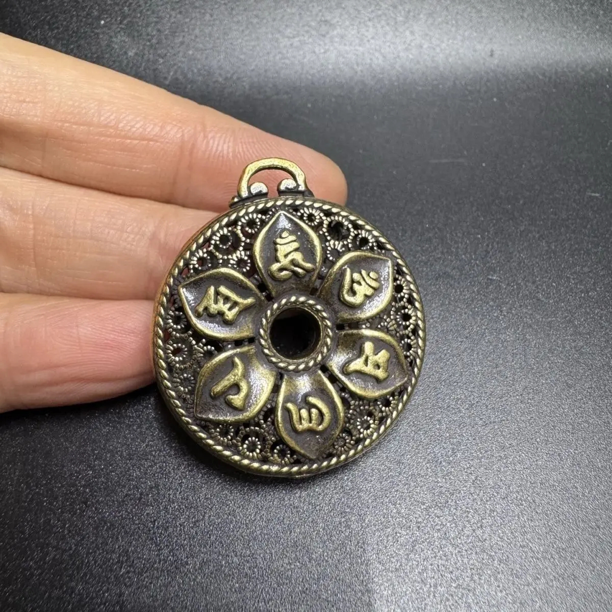 Tibet Tibetan Six Syllable Mantra Bead Statues Figurines Lucky Ornaments Home Decoration gifts