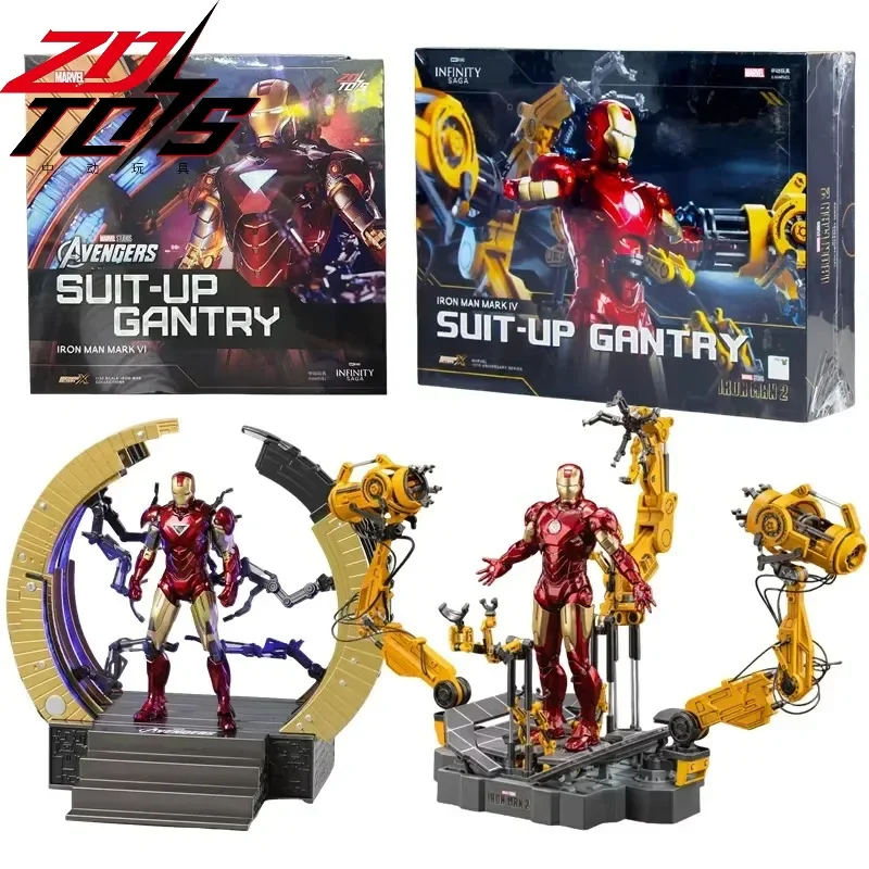 ZDTDS Iron Man Suit Up Gantry 1/10 Scale Action Figure Collectible Model Desktop Display Gift For Adult Fans