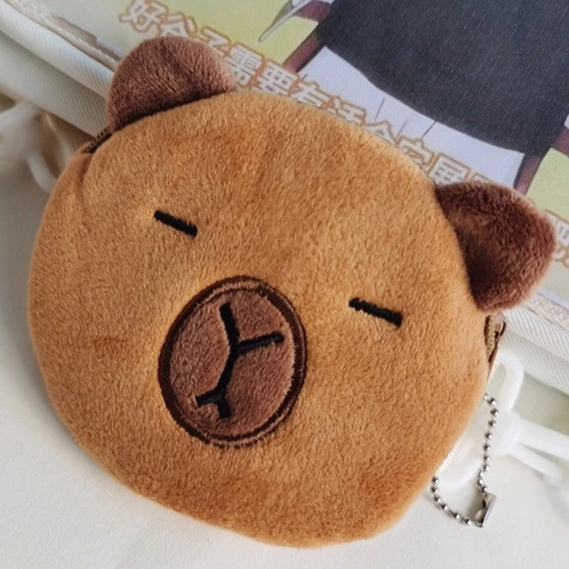 Porte-monnaie en peluche de dessin animé, sac de rangement de beurre Capybara mignon, jouet cadeau pour enfants