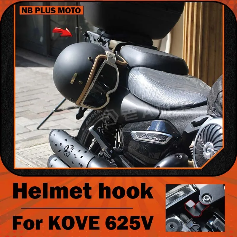 【Premium】For KOVE 625V modified concealed motorcycle helmet lock, anti-theft fixing hook bracket stainless steel