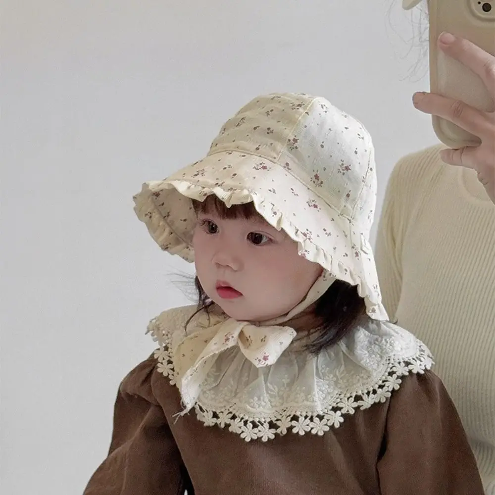 

Милая детская шапка в корейском стиле, удобная дышащая летняя детская кепка от солнца, ветрозащитная веревка, мягкая детская панама, пляжная