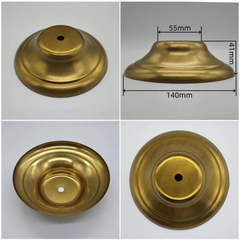 Brass table lamp base unpolished desk light canopy base copper ceiling plate customizable processing of copper DIY accessories