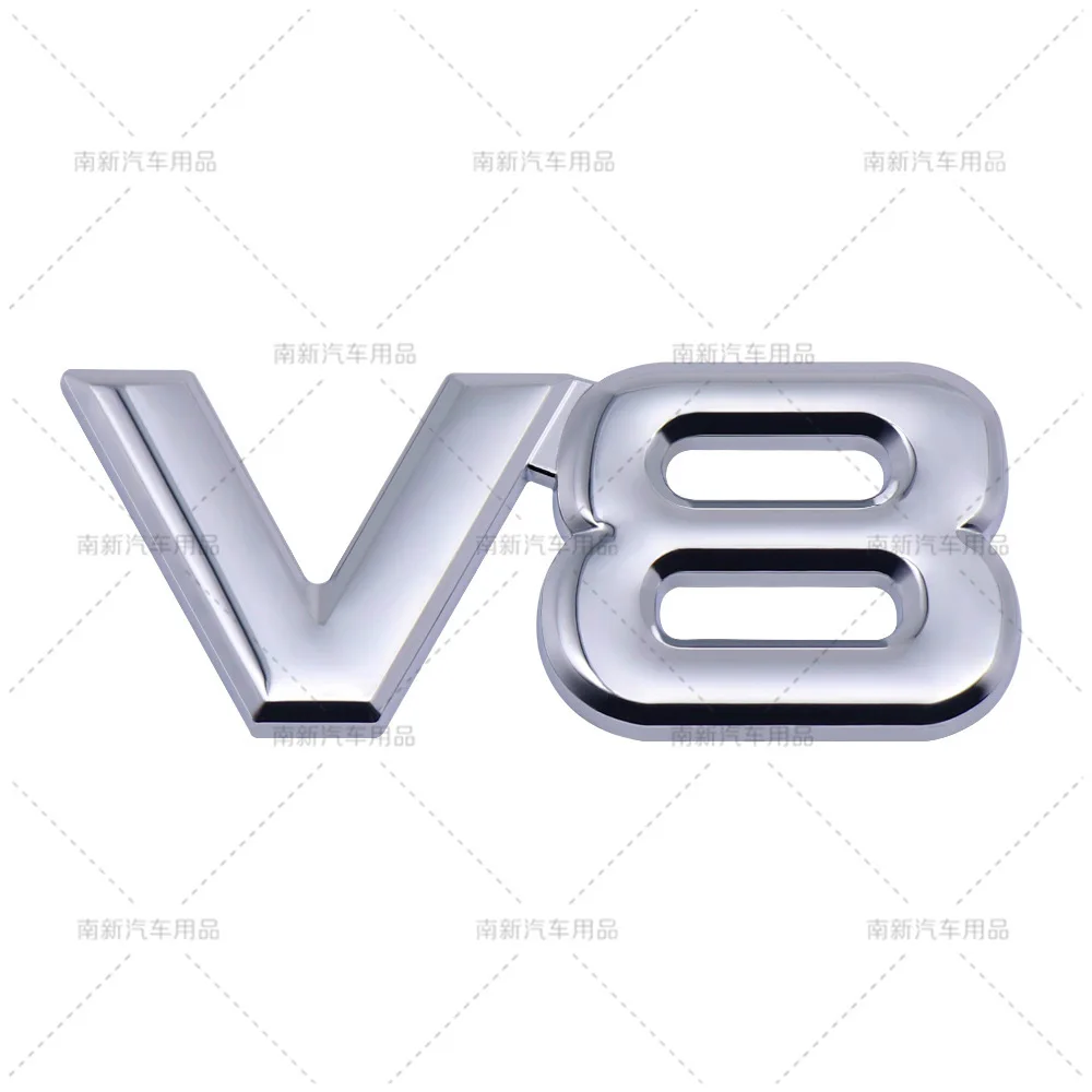 V8 Car Emblem Badge Sticker Large Displacement Auto Styling Modification Logo Fit For Toyota All Models Exterior Accessories
