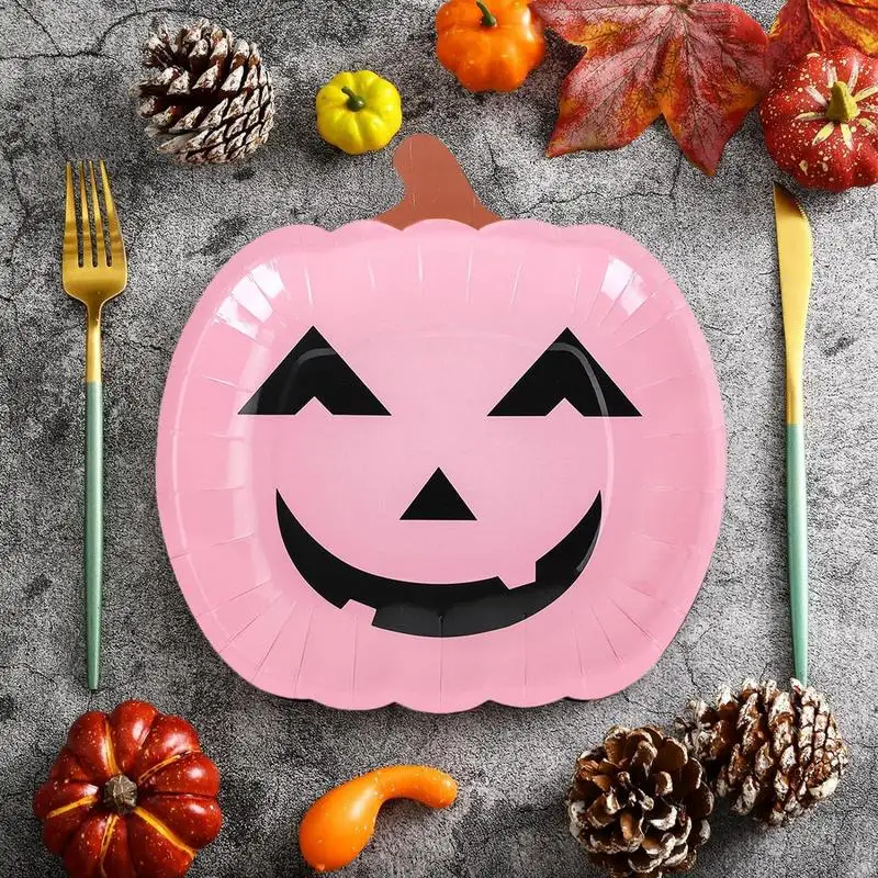 

Halloween Birthday Cake Plate Paper Smile Pumpkin Dinnerware Special Shaped Halloween Paper Plates For Christmas Party Wedding