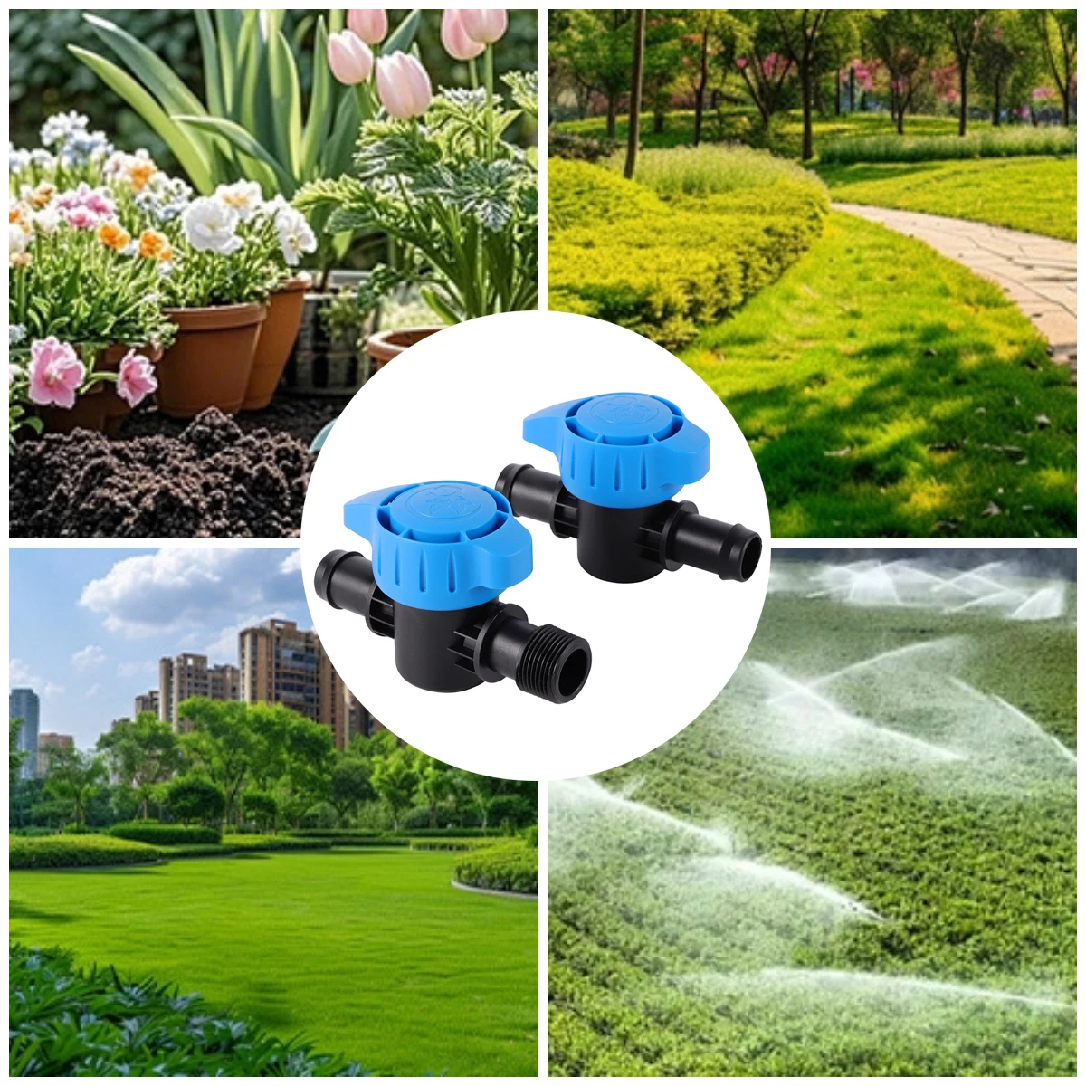 5개 DN25mm 싱글 바브드 스트레이트 밸브 3/4인치 수나사 유량 제어 밸브 플라스틱 워터 밸브 바브드 볼 밸브 물 오일 가스용