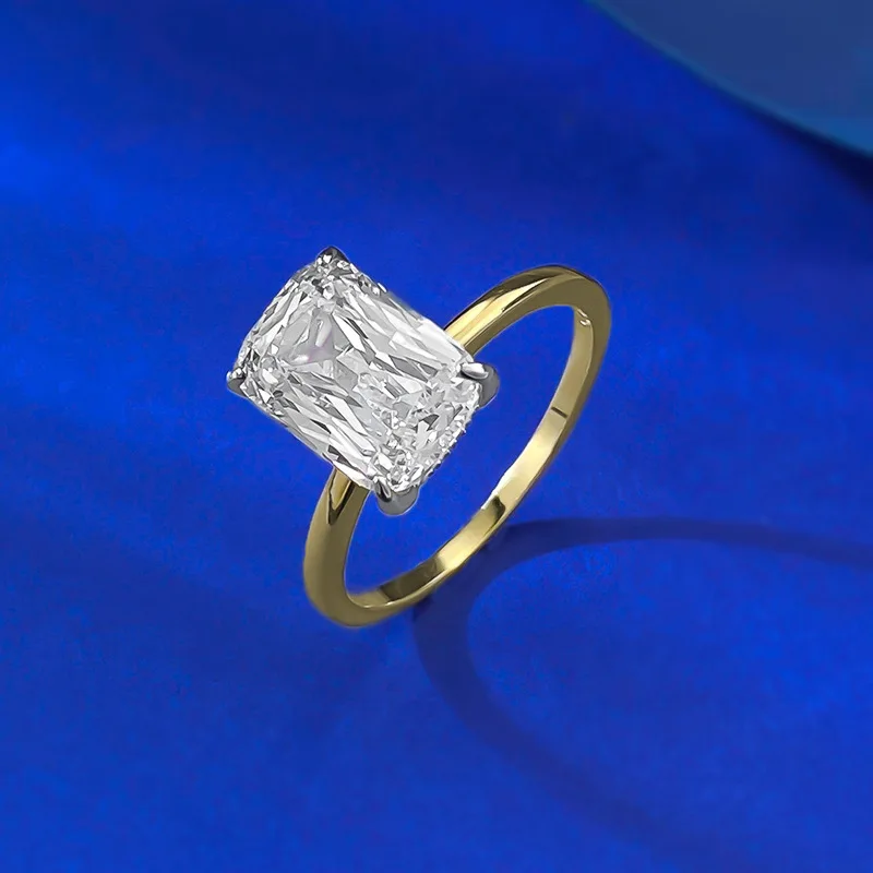 Fine 3Ct Lab Diamond Ring 100% Real 925 Sterling Silver Party Wedding Band Rings for Women Bridal Engagement Jewelry Gift - Image 3