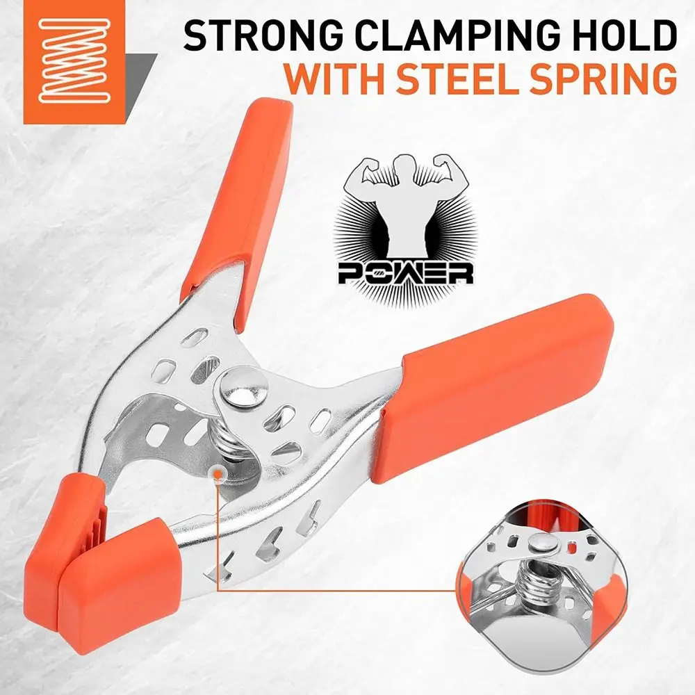 Heavy Duty Spring Clamps Portable Non Slip Durable Metal Clip 6inch Firm Grip Spring Clip