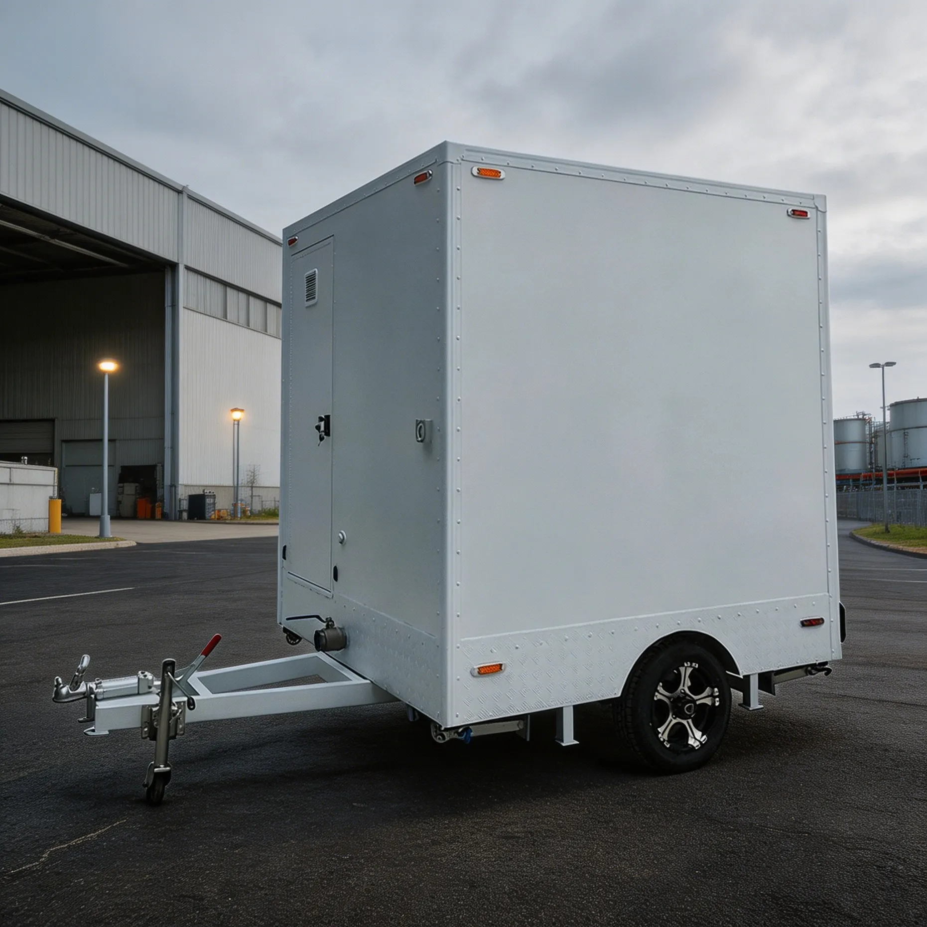 2 Stall Public Restroom Trailers Portable Cabins Mobile Toilet Trailer Outdoor Toilet Travel Trailers with Bathroom