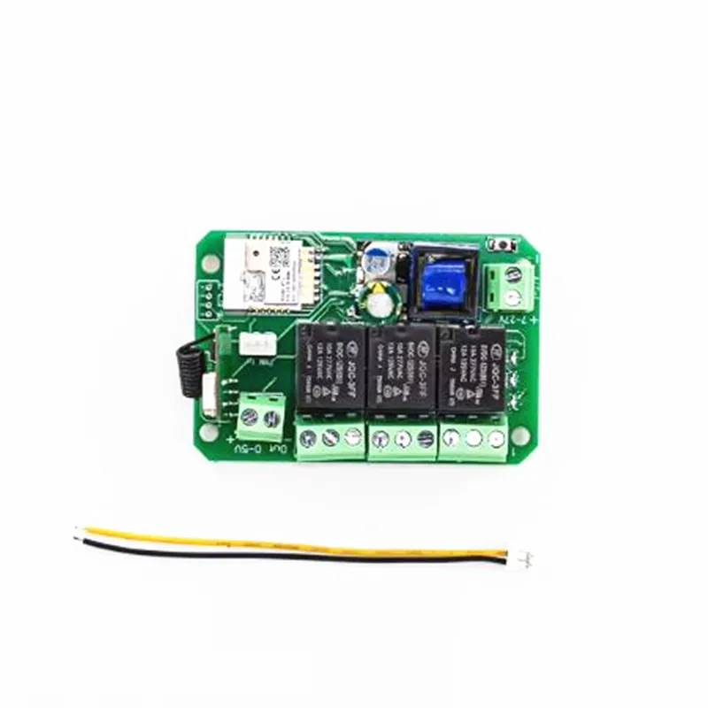 V7017 Tuya DC 7-27V AC 85-250V WiFi/Zigbee 3 Way Remote Control Relay Self-locking Inching Interlock with RF433 Function