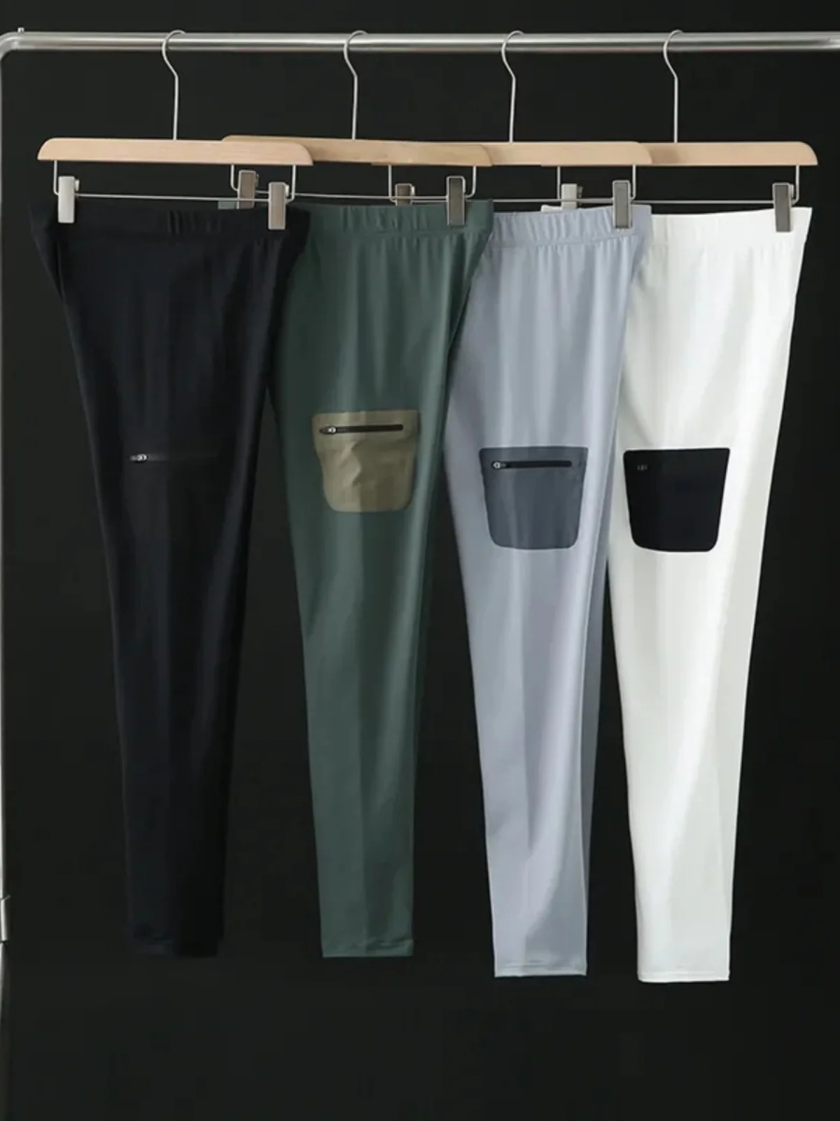 

Высококачественные мужские брюки для бега Qui Dry, эластичные спортивные повседневные брюки, летняя серия, интегрированные тренировки с клеем для предсказания...