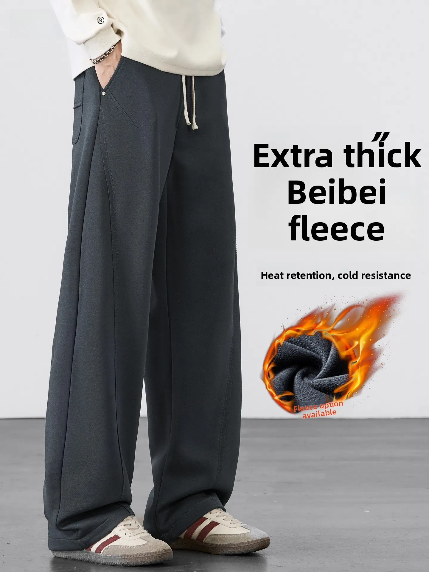 

American Sle Thiened Fce Winter Warm Casual Pants for Men Straight Leg Trousers Outdoor Wear Knife Design Autumn ...