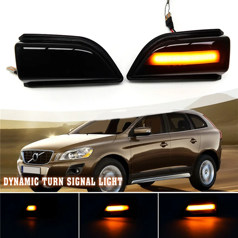 3121728831217289 Samochodowy dynamiczny kierunkowskaz LED Lusterko boczne Sekwencyjna lampa do Volvo XC60 2008-2014