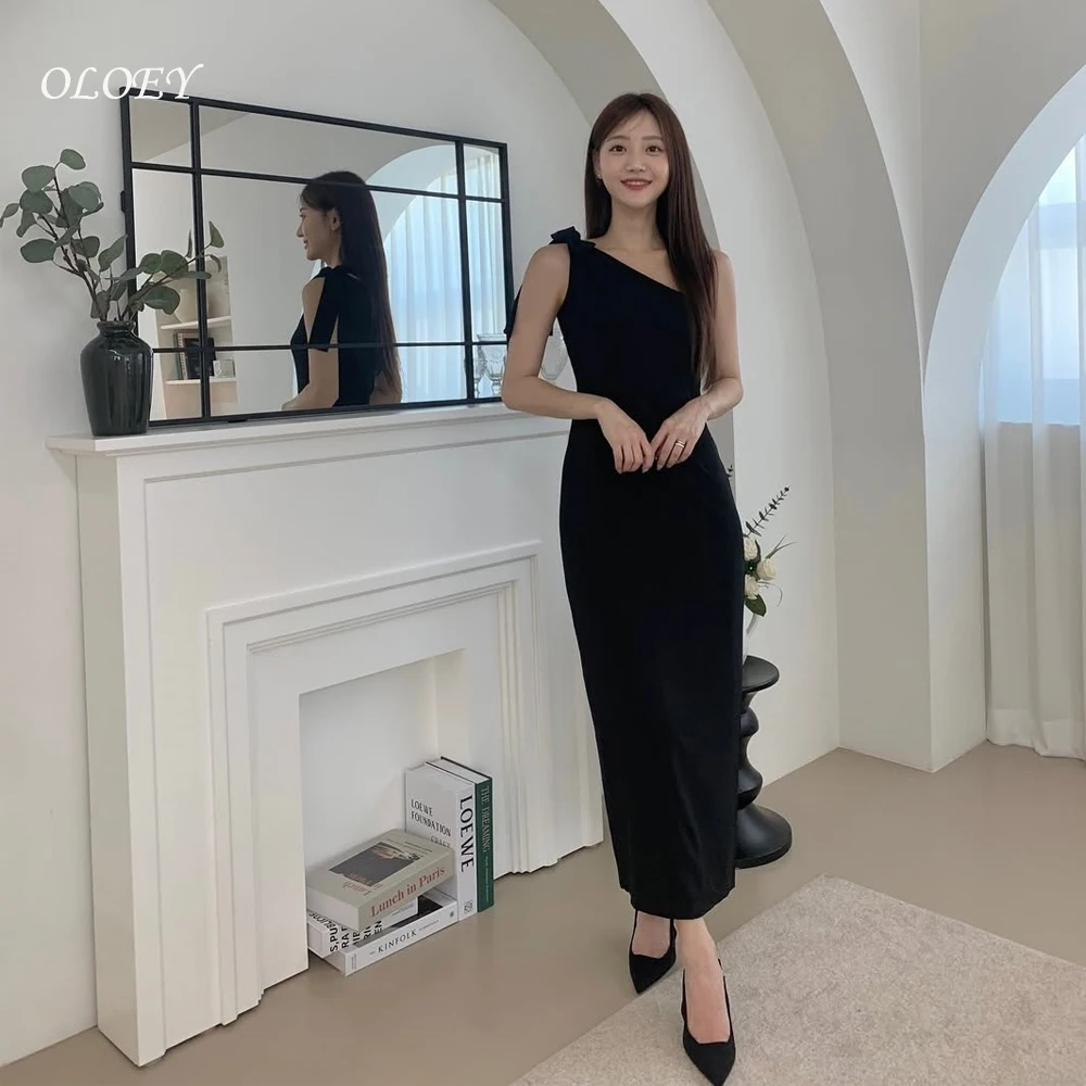 OLOEY Klassische koreanische Brautkleider für Fotoshootings, einschultriges, knöchellanges Brautkleid, Fotoshooting, maßgeschneidert,  soi