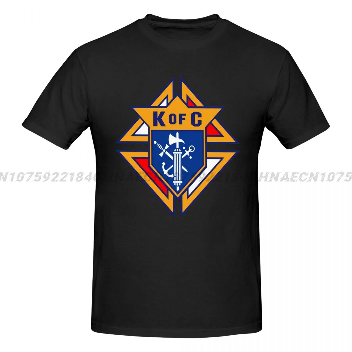 Knights of Columbus Fashion Tops Print Men Round Neck Harajuku T Shirts Oversized t-shirts