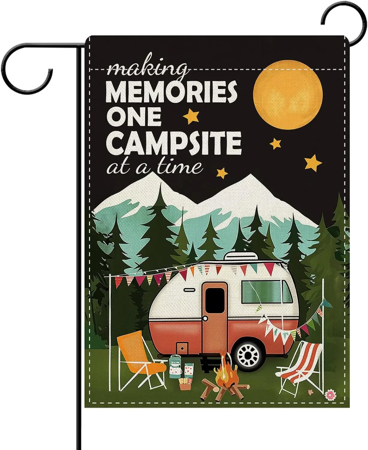 Dyrenson Camper RV Decorative Garden Flag, Making Memories One Campsite at a Time Camping Yard Outside Home Decoration, Camp EEZ