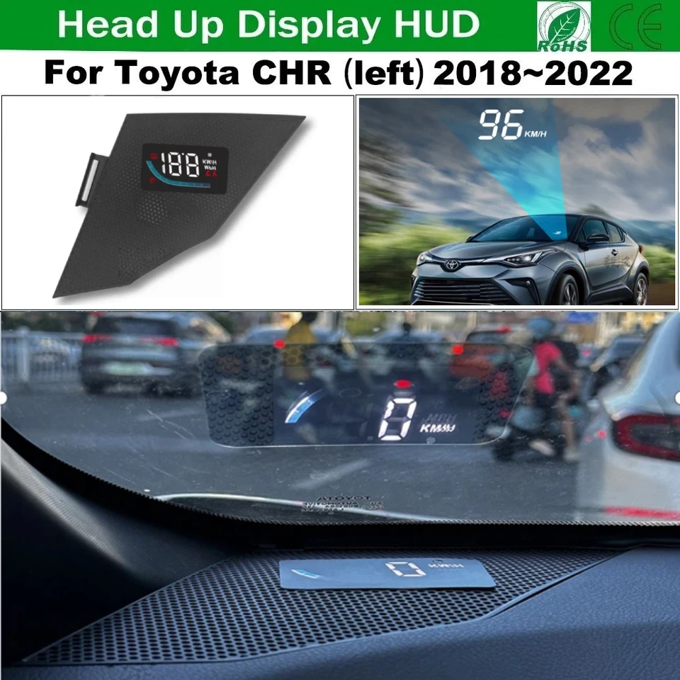 トヨタ C-HR（左）2018～2024年式用 OEM 隠しHUDヘッドアップ