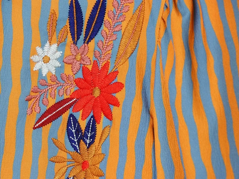 MUJER Gestreifter Damenmantel mit Stickerei, Offene Jacken für Frauen, Langarm-Freizeitjacke, Damen-Streetwear-Modejacken – Detail 6