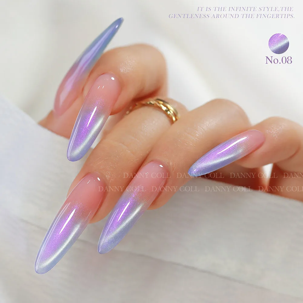 Set Cat Kuku Gel Mata Kucing Magnetik 10 Warna Set Warna LED UV Pernis Gel Rendam Pernis Gel Mata Kucing Kristal dengan Sampel