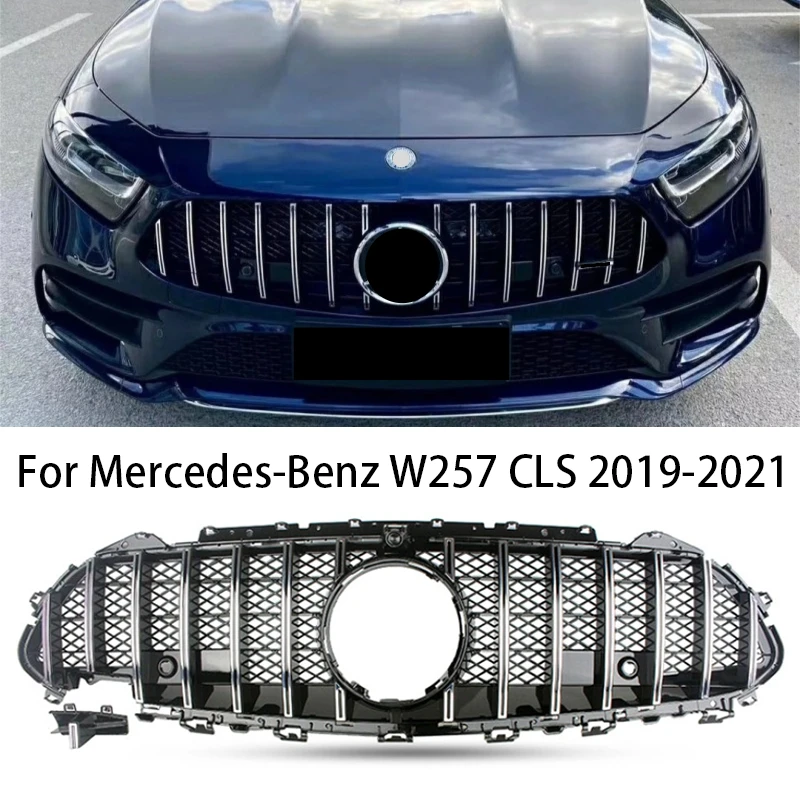 Car Front Kidney Grille Hood Front Bumper Radiator Grill For Benz CLS Class Coupe C257 W257 2019-2021 CLS350 CLS450 CLS500