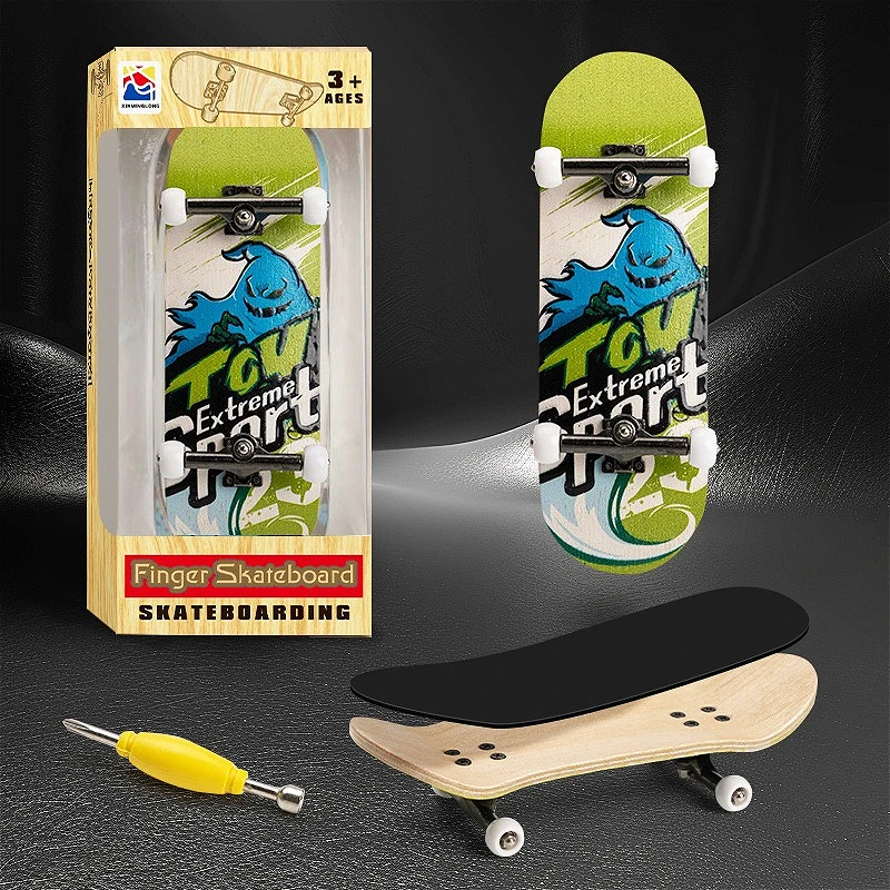 Großhandel Professionelles Kugellager-Mini-Stressabbau-Fingerboard-Spielzeug aus Fünfschichtigem Ahornholz – Detail 10