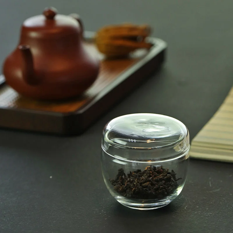 جرة زجاجية صغيرة مع غطاء حاوية السكر زجاجات تخزين المطبخ برطمانات زجاجية شفافة زجاجة تخزين الشاي الصغيرة