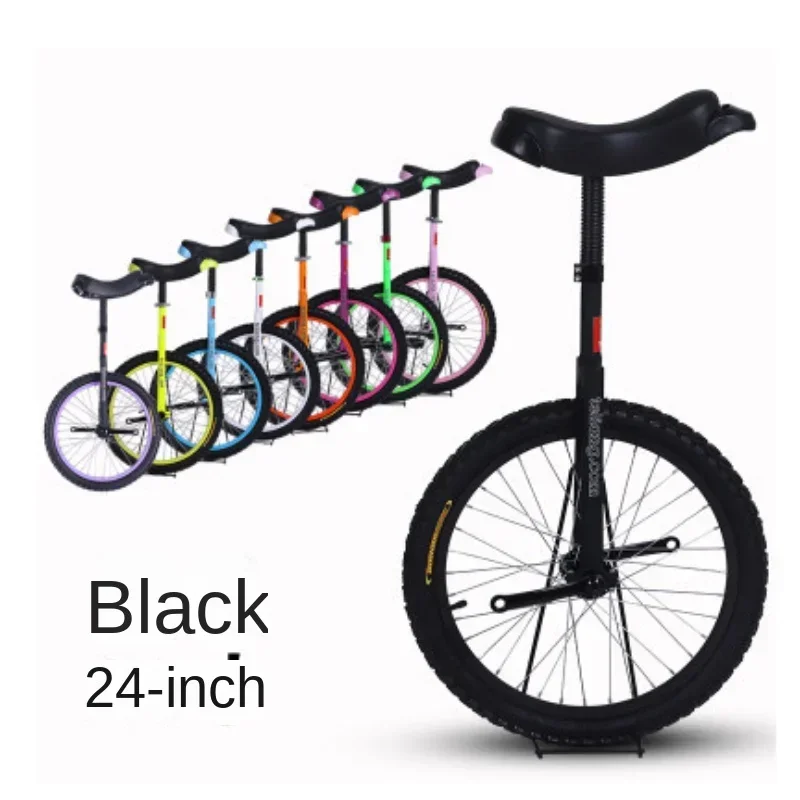 24-Inch Super Bright Unicycle Adult Unicycle Bicycle Balance Car Monocycle Road Walking Beginner Racing Bicycle