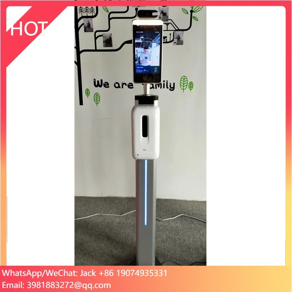 Smart face identification access control time attendance management system remote temperature detection