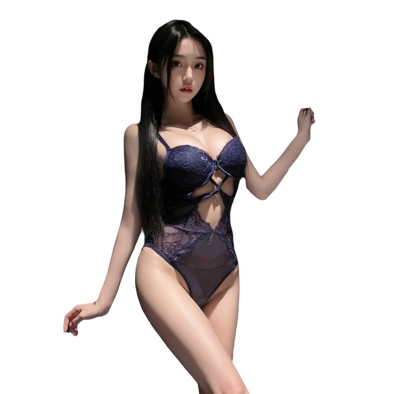 Sheer Mesh Bra - Sexy Dessous Shapewear Einteiliger Bodysuit Hohlspitzen-BH