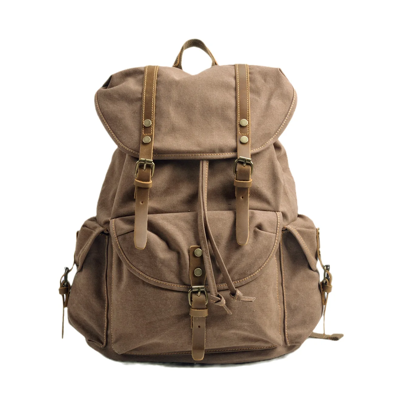 NIKI BAGS Retro canvas large-capacity backpack high school students bag casual large-capacity travel bag High-quality backpack