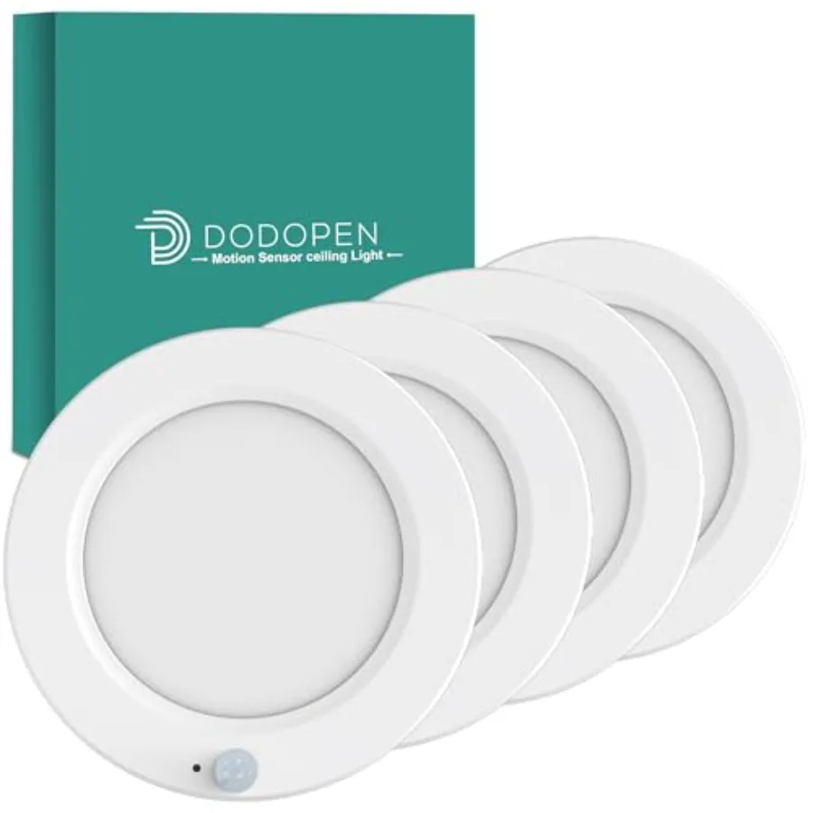 

Потолочный светильник с датчиком движения, проводной, 7,5 дюймов, 3000K/6000K, с возможностью выбора цветовой температуры, светодиодный, встраиваемый, 15 Вт, с активацией по движению