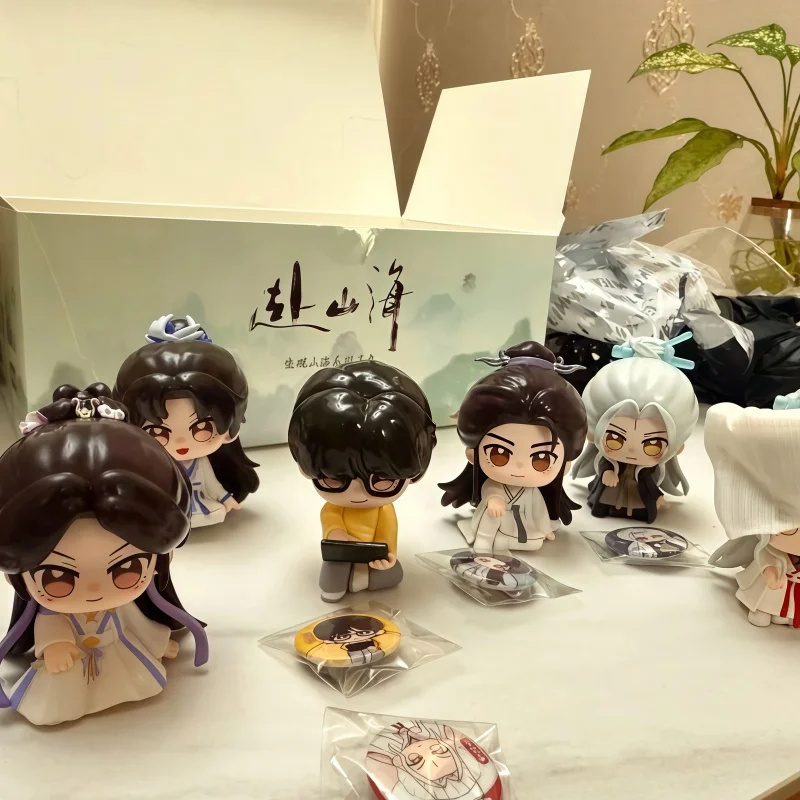 Hot Echt Fu Shan Hai Sit View Bergen Zeeën Serie Blind Box Mini Beeldje Desktop Ornament Model Speelgoed Pop Mystery Box Gift