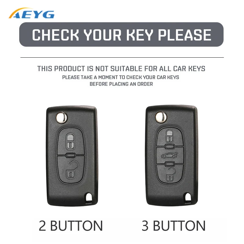 TPU Car Flip Key Case Cover Shell For Peugeot Partner For Citroen Berlingo C3 Picasso 2 3 Buttons Keyless Protective Accessories