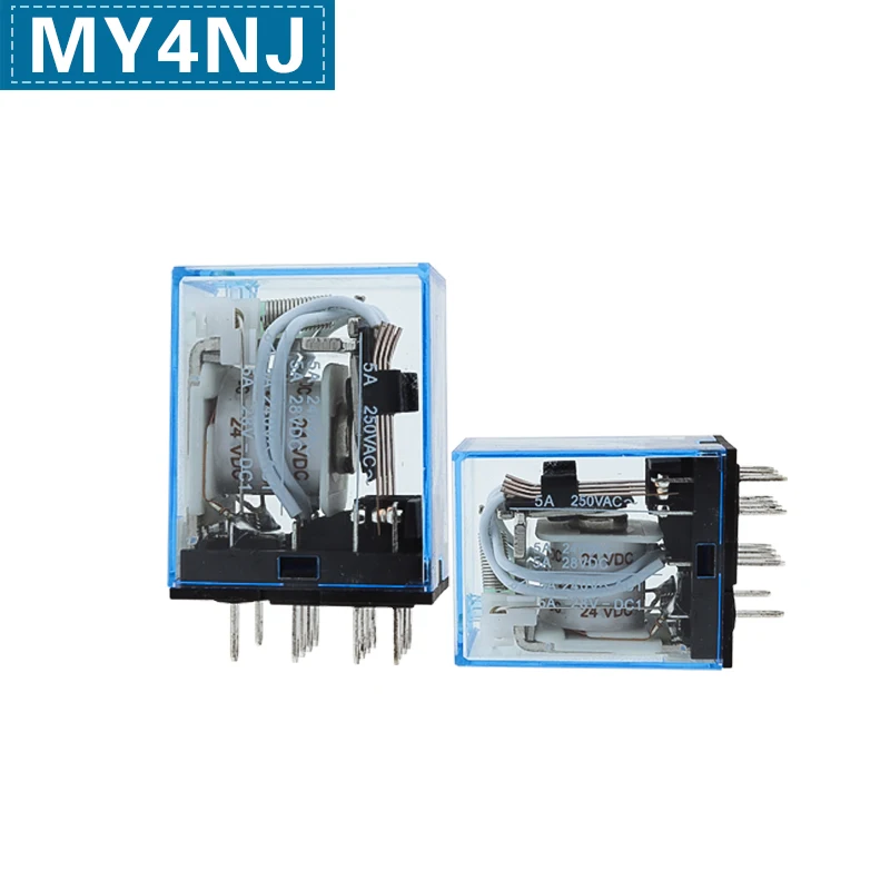 مرحل كهرومغناطيسي متوسط صغير ، MY4NJ ، h54p ، 14 دبوس ، AC ، DC ، 6V ، 12V ، 24V ، 36V ، 48V ، V ، V ، V ، 10 أو