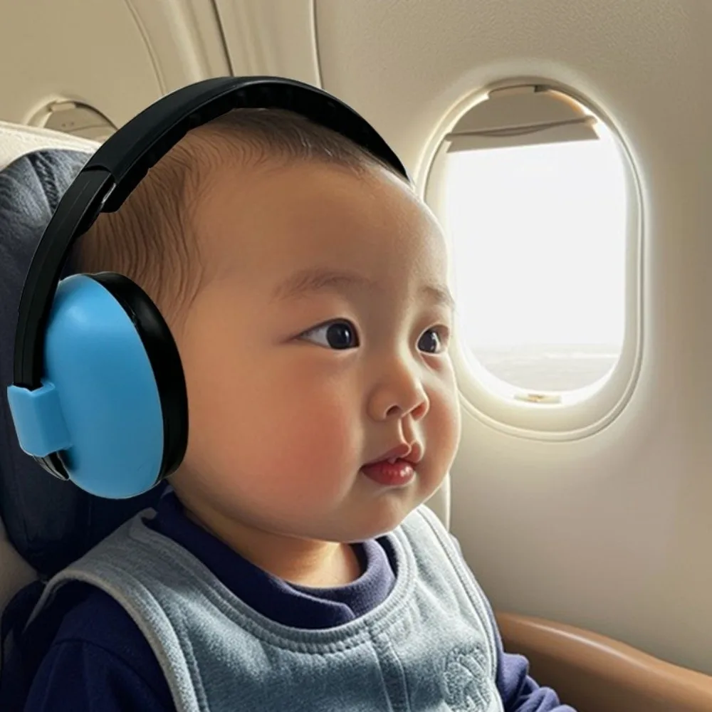 Adjustable Baby Earmuffs Soft Padding Comfortable Fit Soundproof Earmuffs Lightweight Design Safety